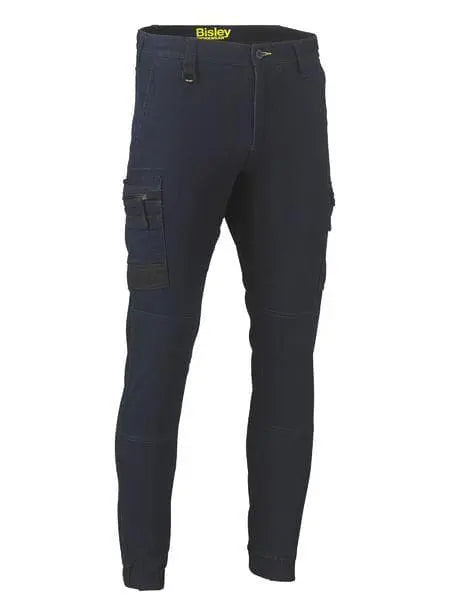 Bisley Flx And Move™ Stretch Denim Cargo Cuffed Pants BPC6335 Bisley Workwear